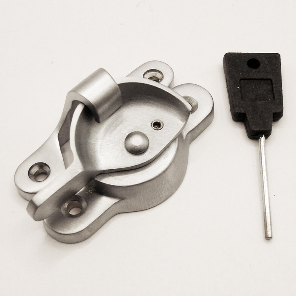 TWC002L/SCP • Locking • Satin Chrome • Forged Fitch Sash Fastener